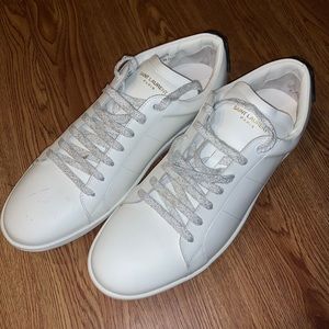 Saint Laurent Court Classic Lips Leather Low-Top